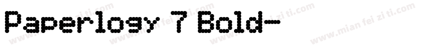 Paperlogy 7 Bold字体转换